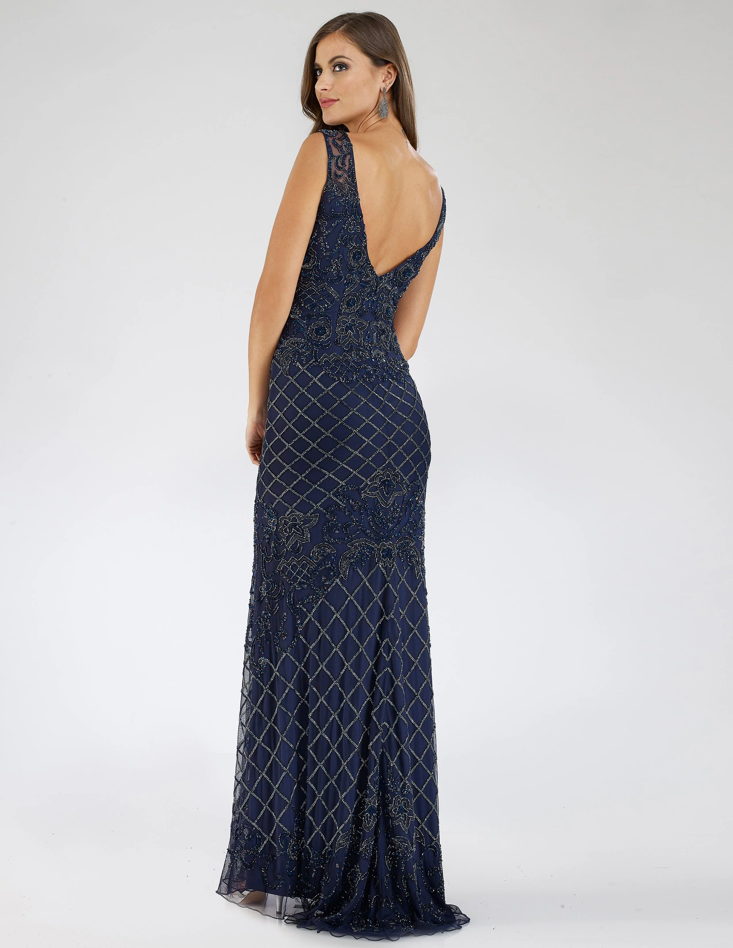 Lara 29538 - Illusion Neckline Long Dress - Image 3