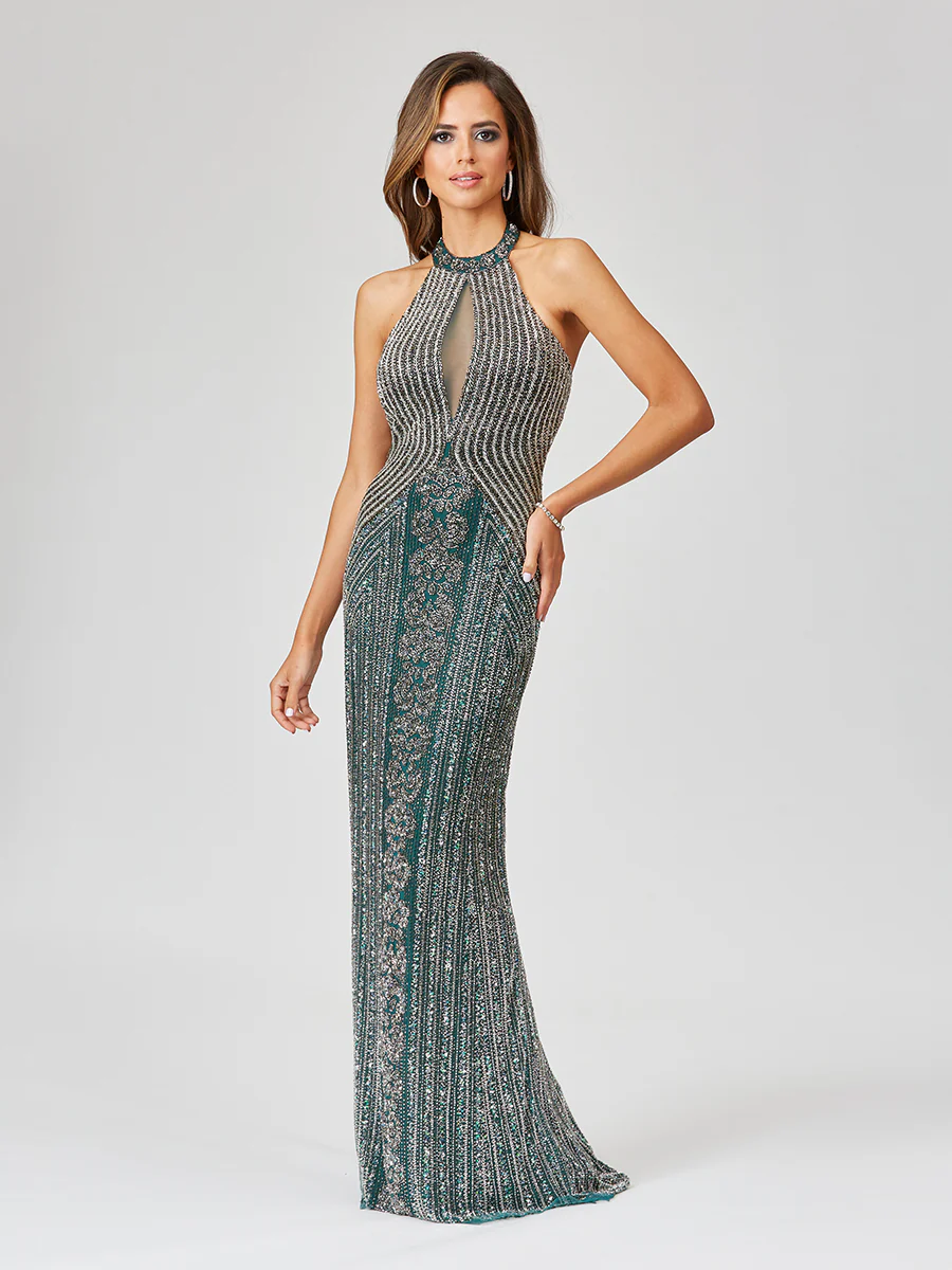 Halter Neck Dress with Keyhole - Image 7