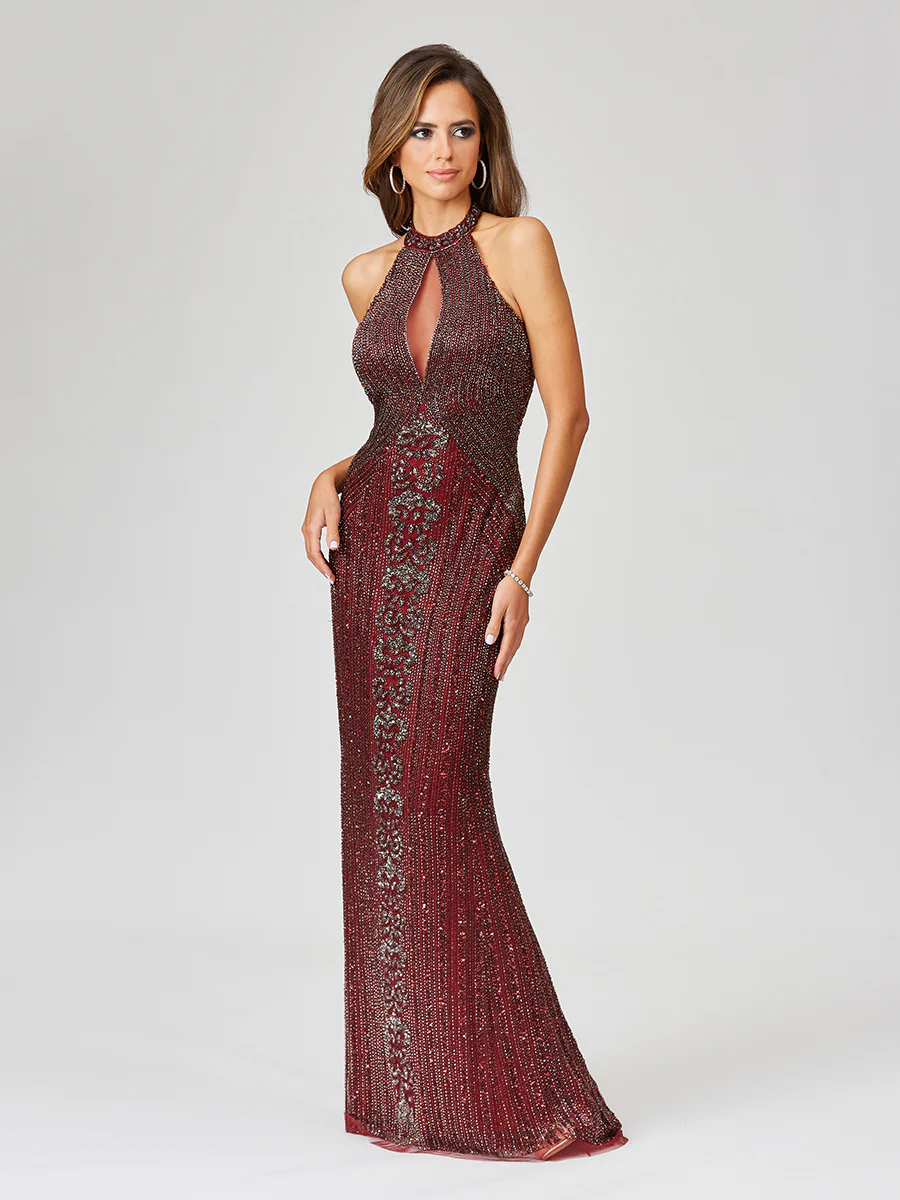 Halter Neck Dress with Keyhole - Image 8