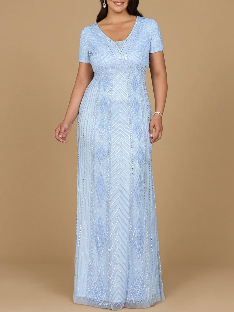 Lara 29606 - Closed Back, Cap Sleeve Dress - Image 2