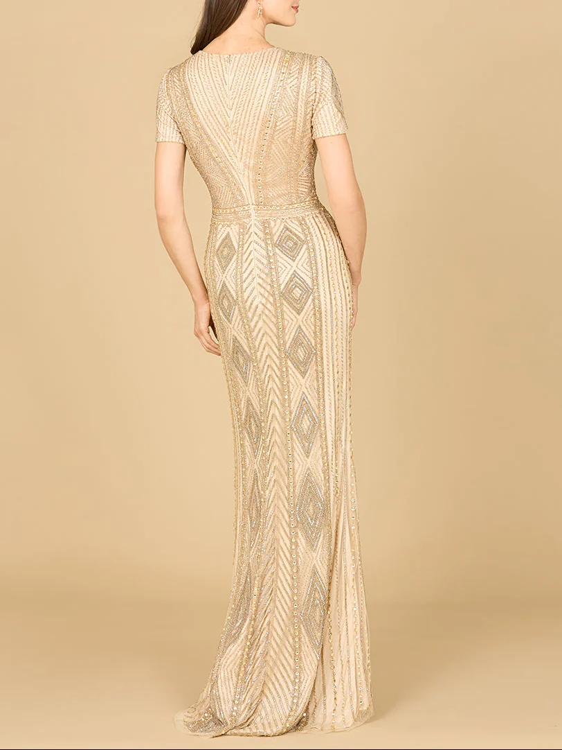 Lara 29606 - Closed Back, Cap Sleeve Dress - Image 5