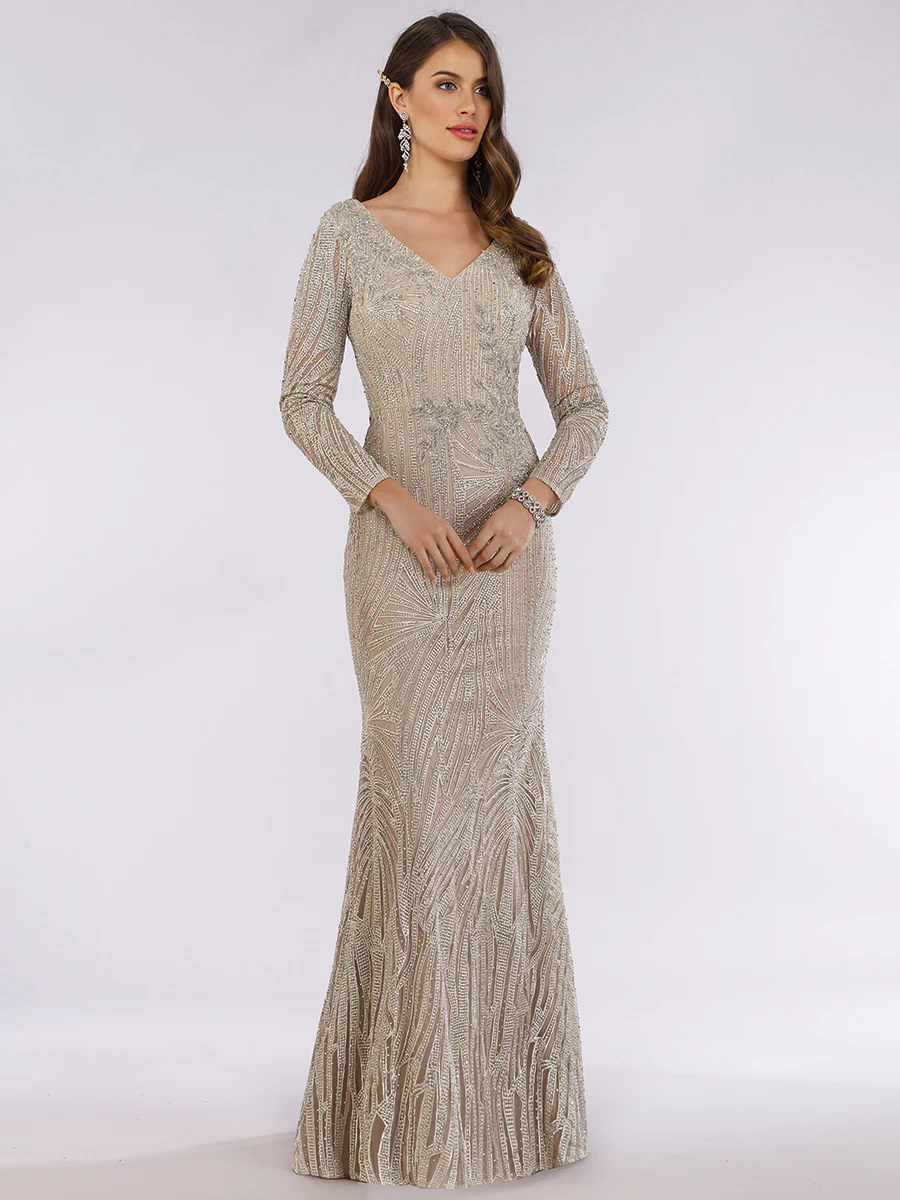 Lara 29617 - Long Sleeves Lace Mermaid Gown - Image 2
