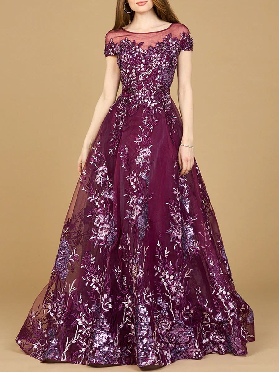 Beautiful Lace Applique A-line Ball Gown | Lara 29619