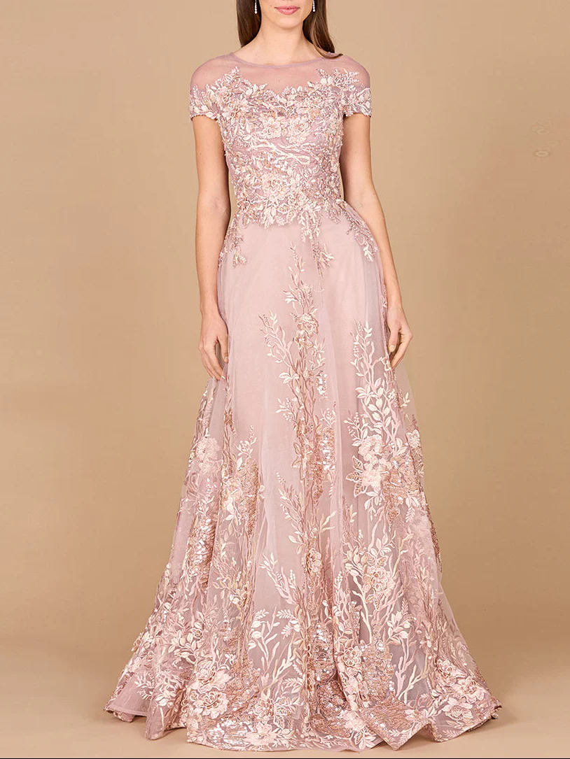 Beautiful Lace Applique A-line Ball Gown | Lara 29619 - Image 2