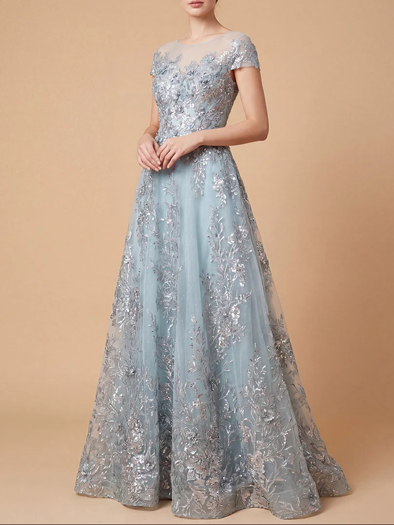 Beautiful Lace Applique A-line Ball Gown | Lara 29619 - Image 3