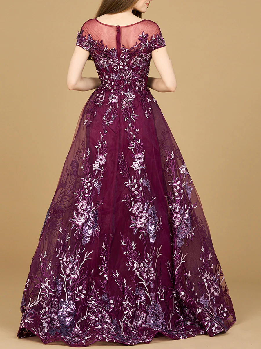 Beautiful Lace Applique A-line Ball Gown | Lara 29619 - Image 5