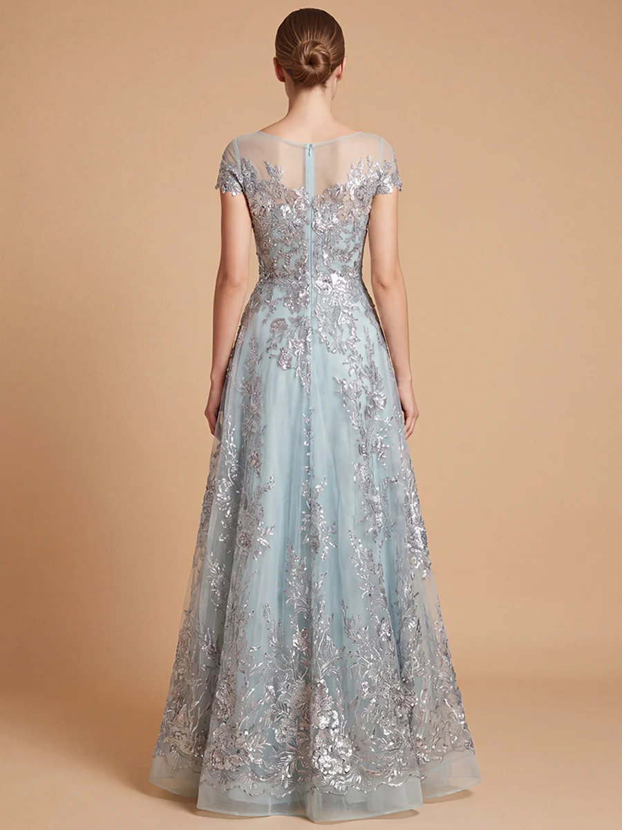 Beautiful Lace Applique A-line Ball Gown | Lara 29619 - Image 6