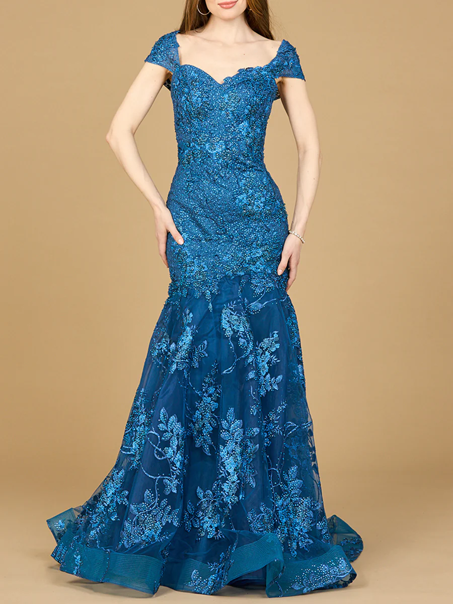 Lara 29642 - Cap Sleeve Mermaid Gown - Image 2