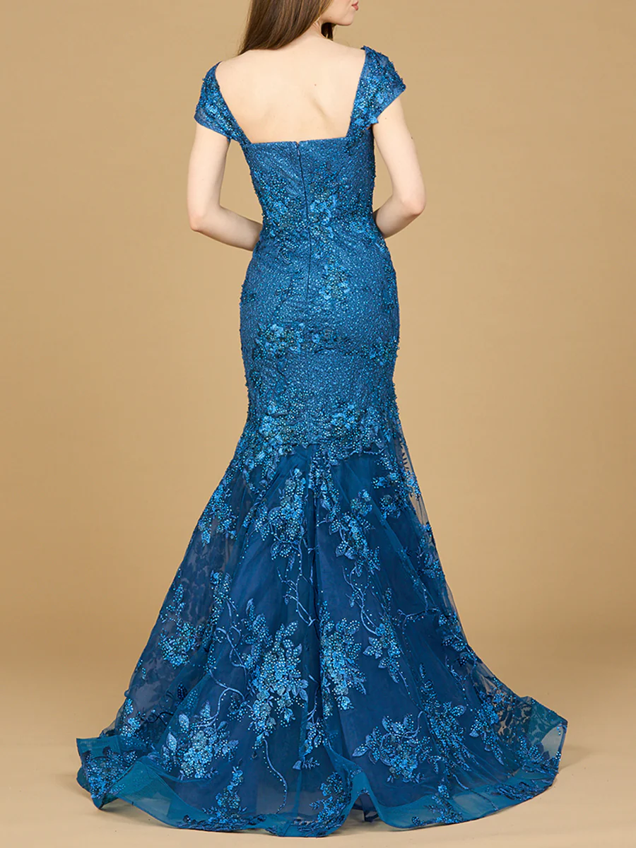 Lara 29642 - Cap Sleeve Mermaid Gown - Image 9