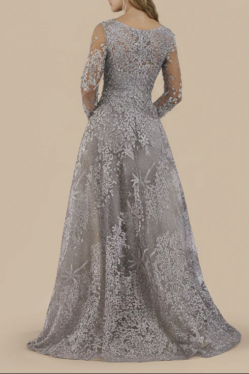 Lara 29759 - Long Sleeves Ballgown Fully Embellished - Image 3