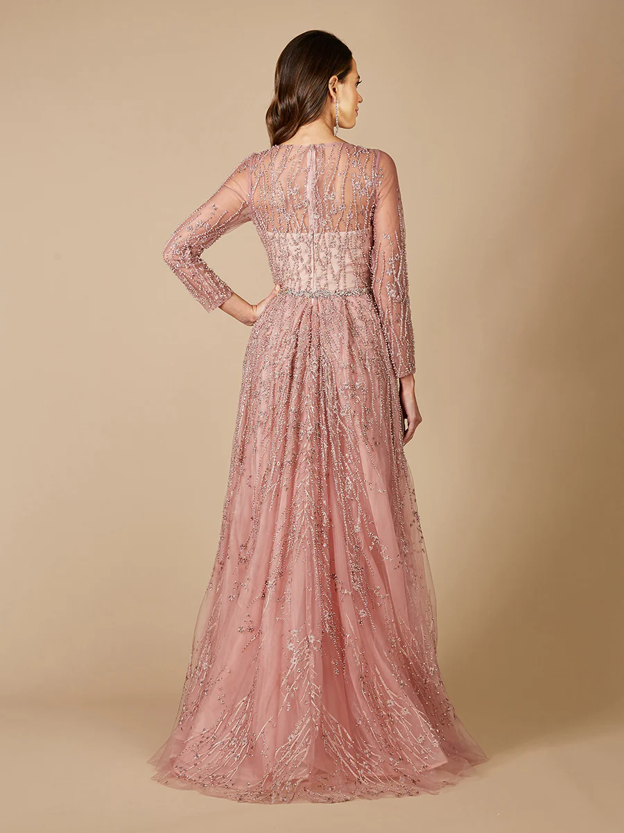 Lara 29782 - Beaded Lace Overskirt Ballgown - Image 2