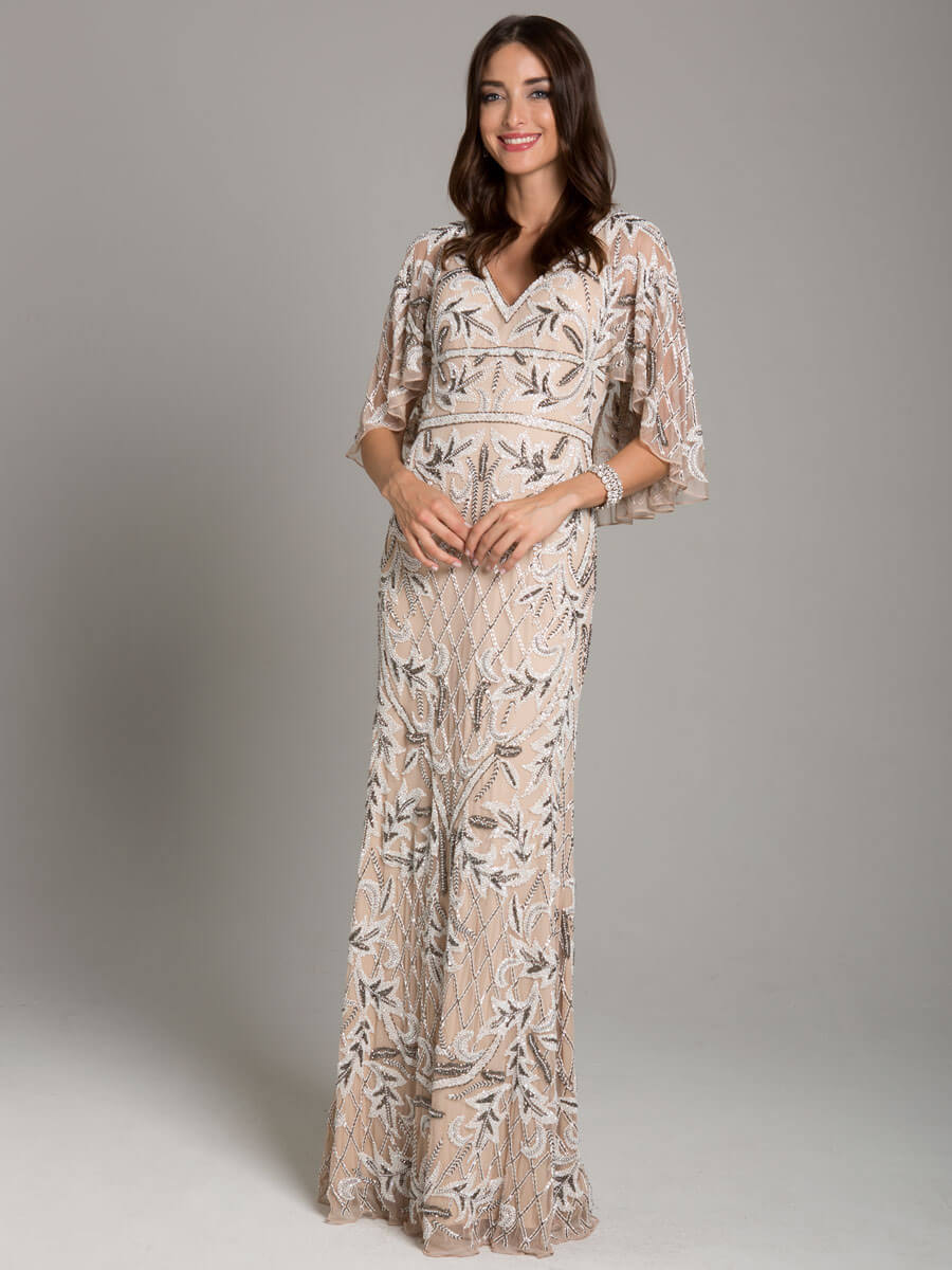 Angel Wing Beaded Gown - Image 5