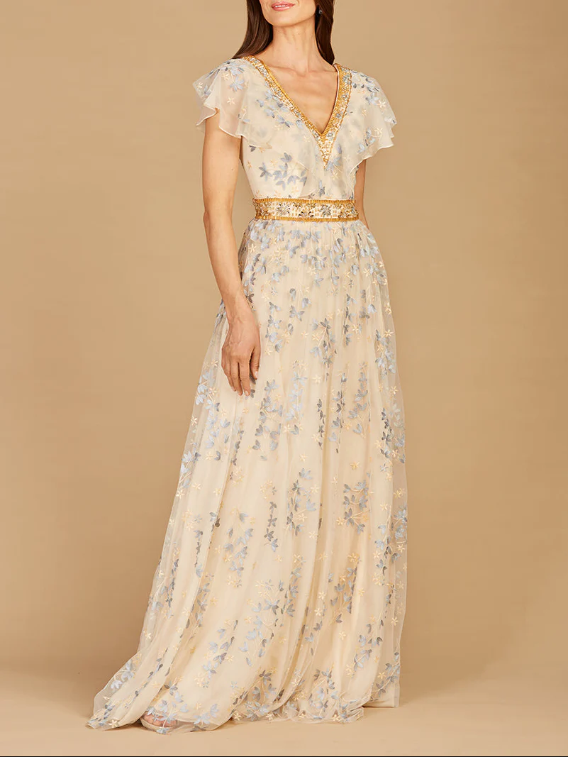 Lara 29966 - Lace, V-Neck Dress