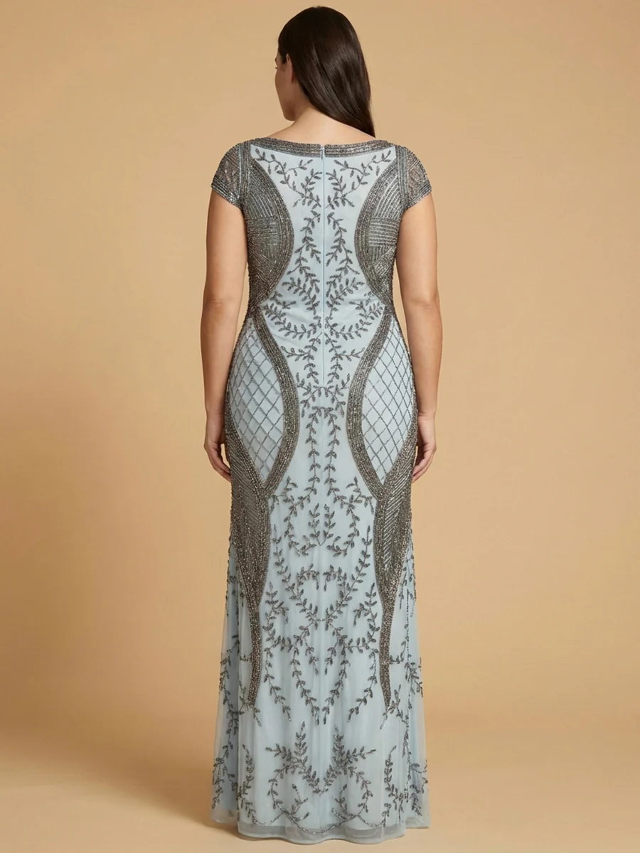 Lara 33609 - Cap Sleeve Modestly Covered Dress - Image 4