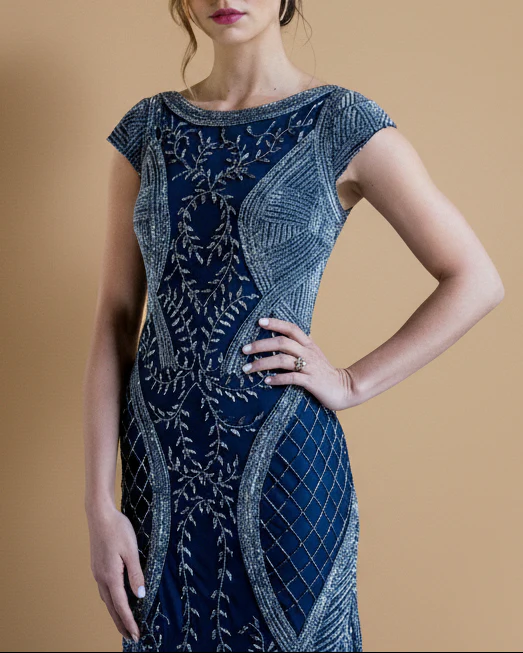 Lara 33609 - Cap Sleeve Modestly Covered Dress - Image 6