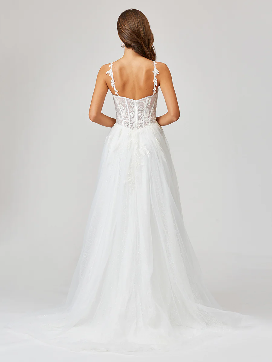 Lara 51042 - Sheer Bodice Lace Bridal Ballgown OUTLET - Image 2