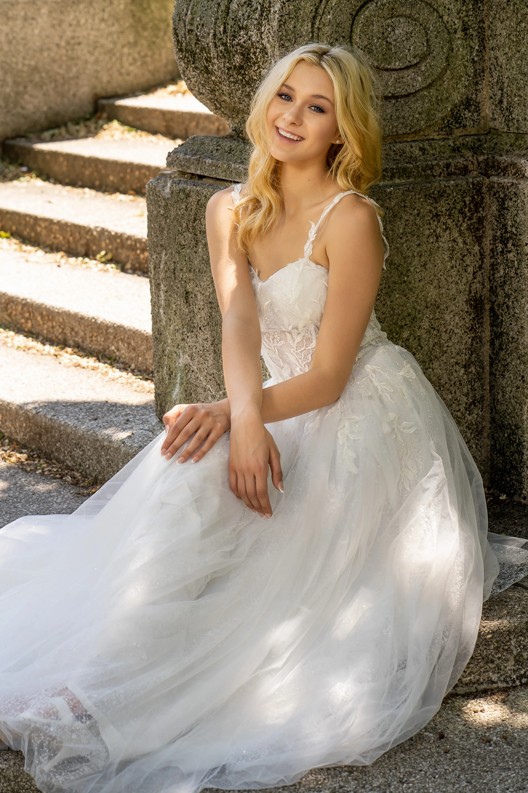 Lara 51042 - Sheer Bodice Lace Bridal Ballgown OUTLET - Image 4