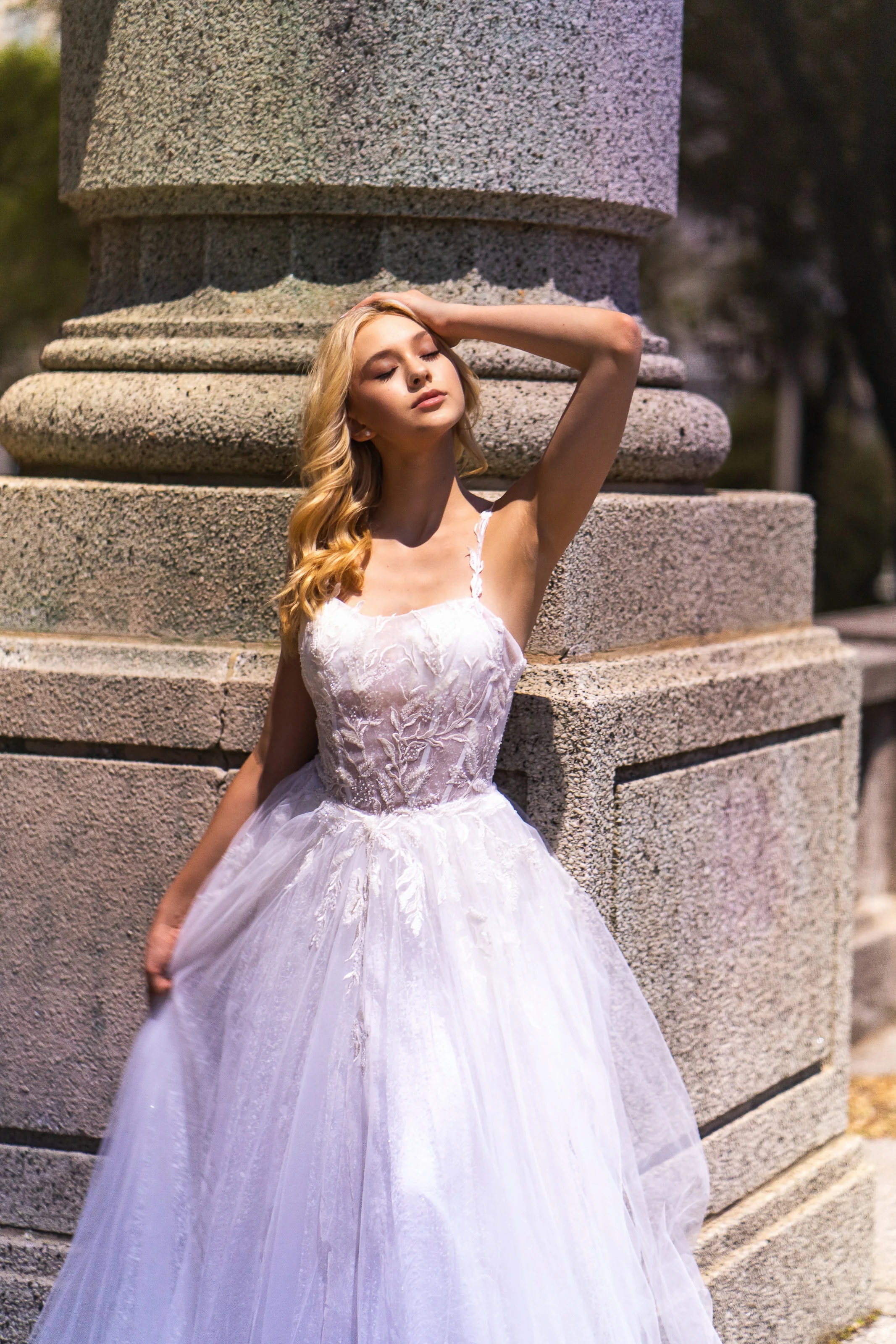 Lara 51042 - Sheer Bodice Lace Bridal Ballgown OUTLET - Image 5