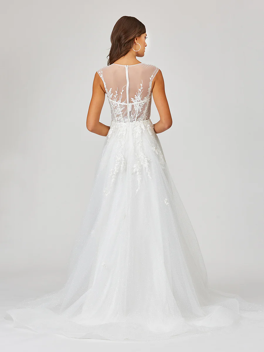 Sheer Bodice Lace Bridal Gown OUTLET - Image 2