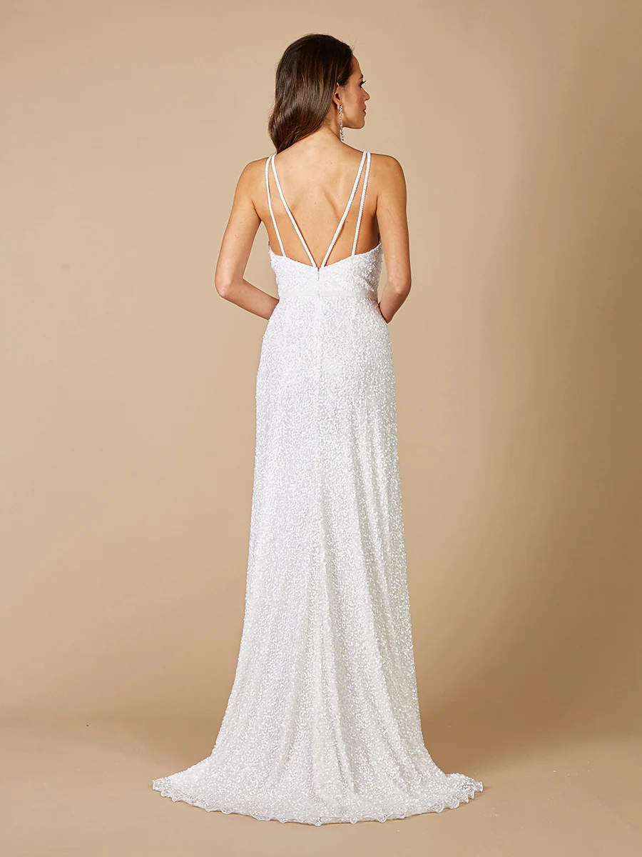 Lara Greenley Sleeveless Beaded Wedding Dress - OUTLET - Image 2