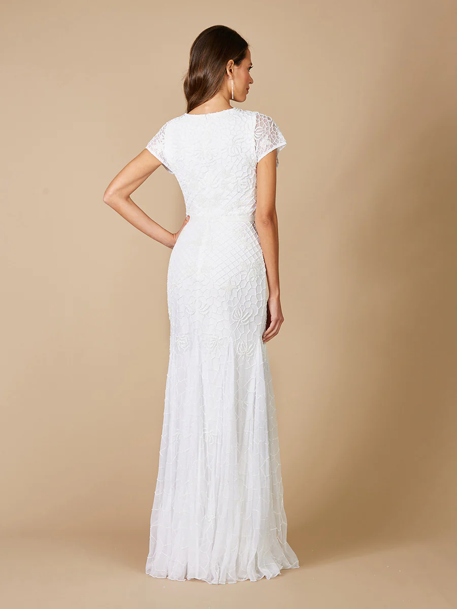 Lara Gale High-Neck Beaded Wedding Dress - Image 2