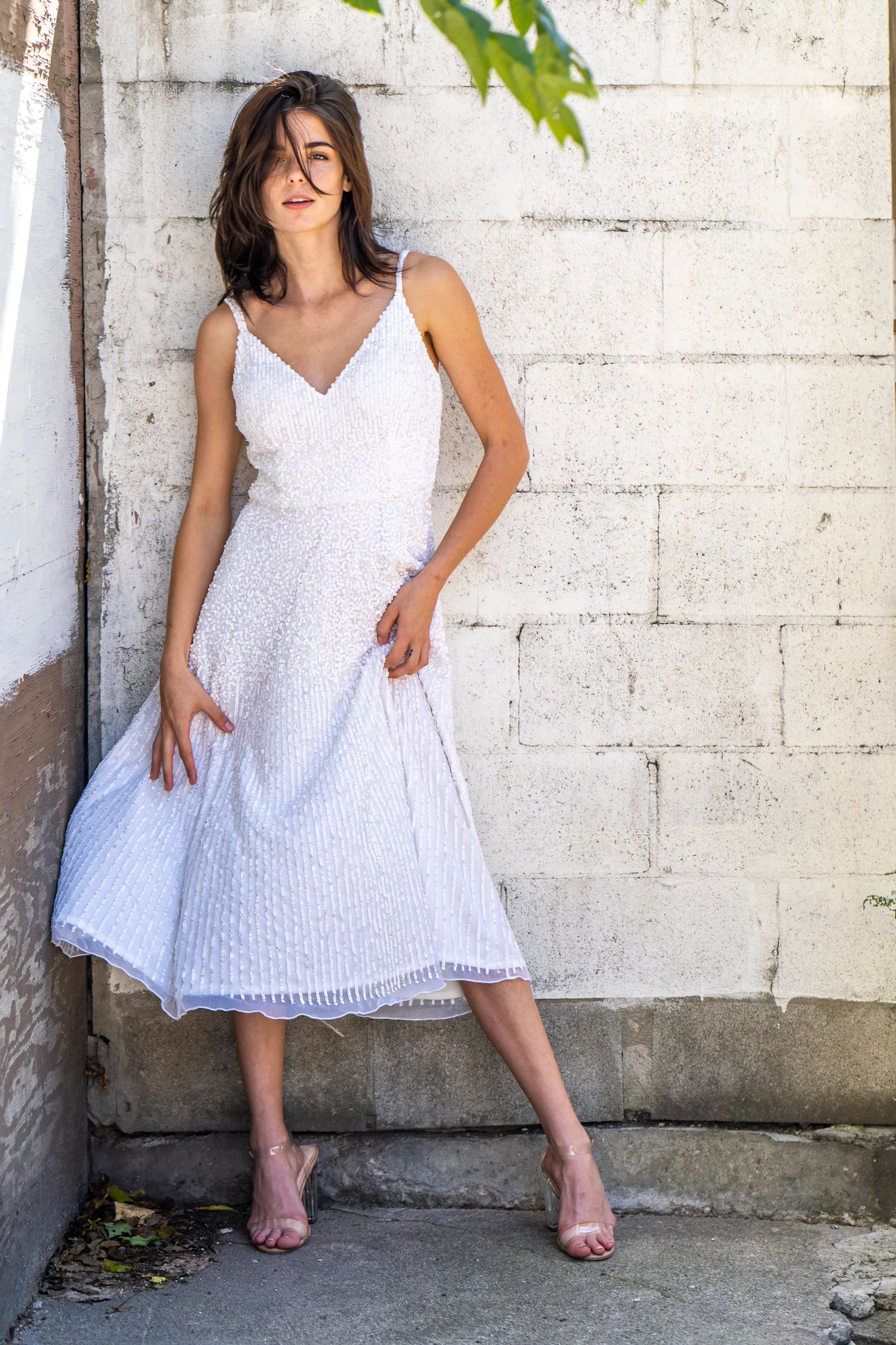 Lara Gemma Beaded Tank Midi Dress - Image 3