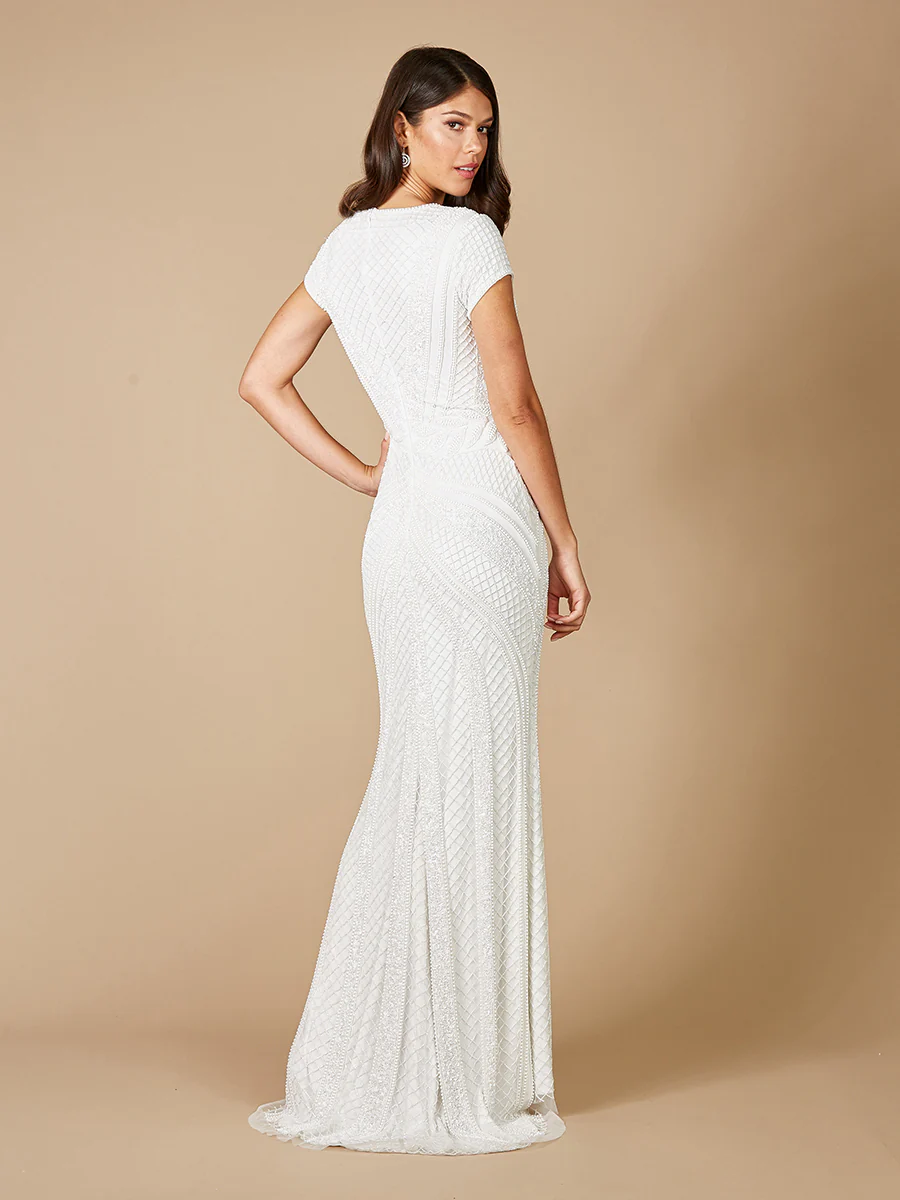 Lara Flavia Fitted Beaded Wedding Gown - Image 2