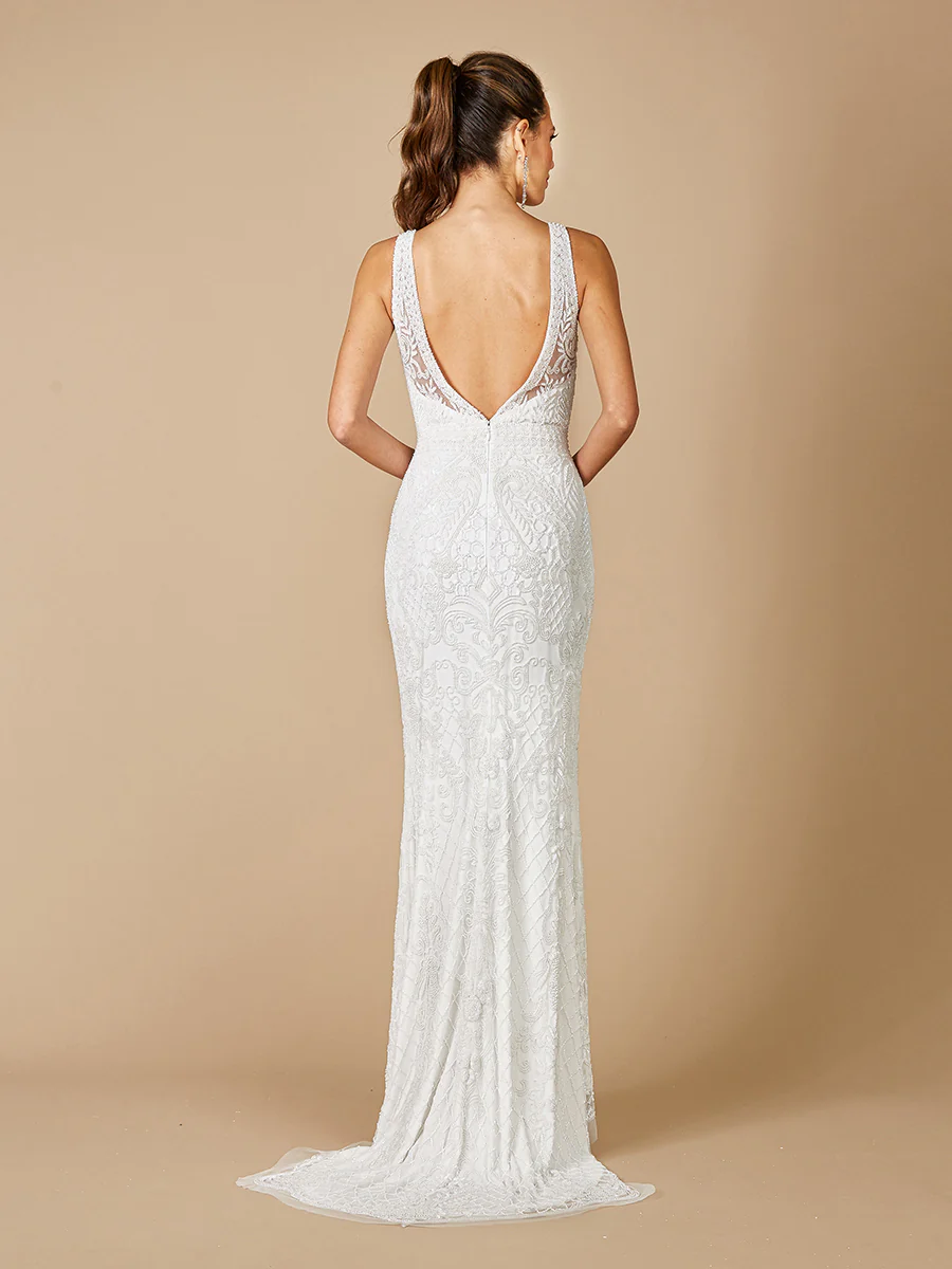Lara Foster High-Neck Sleeveless Wedding Gown - Image 2