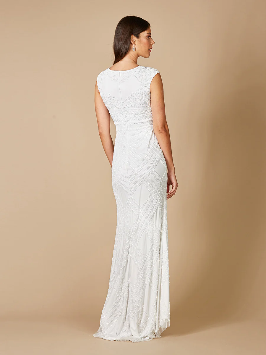 Lara Fabiana Cap Sleeve Beaded Wedding Gown - Image 2