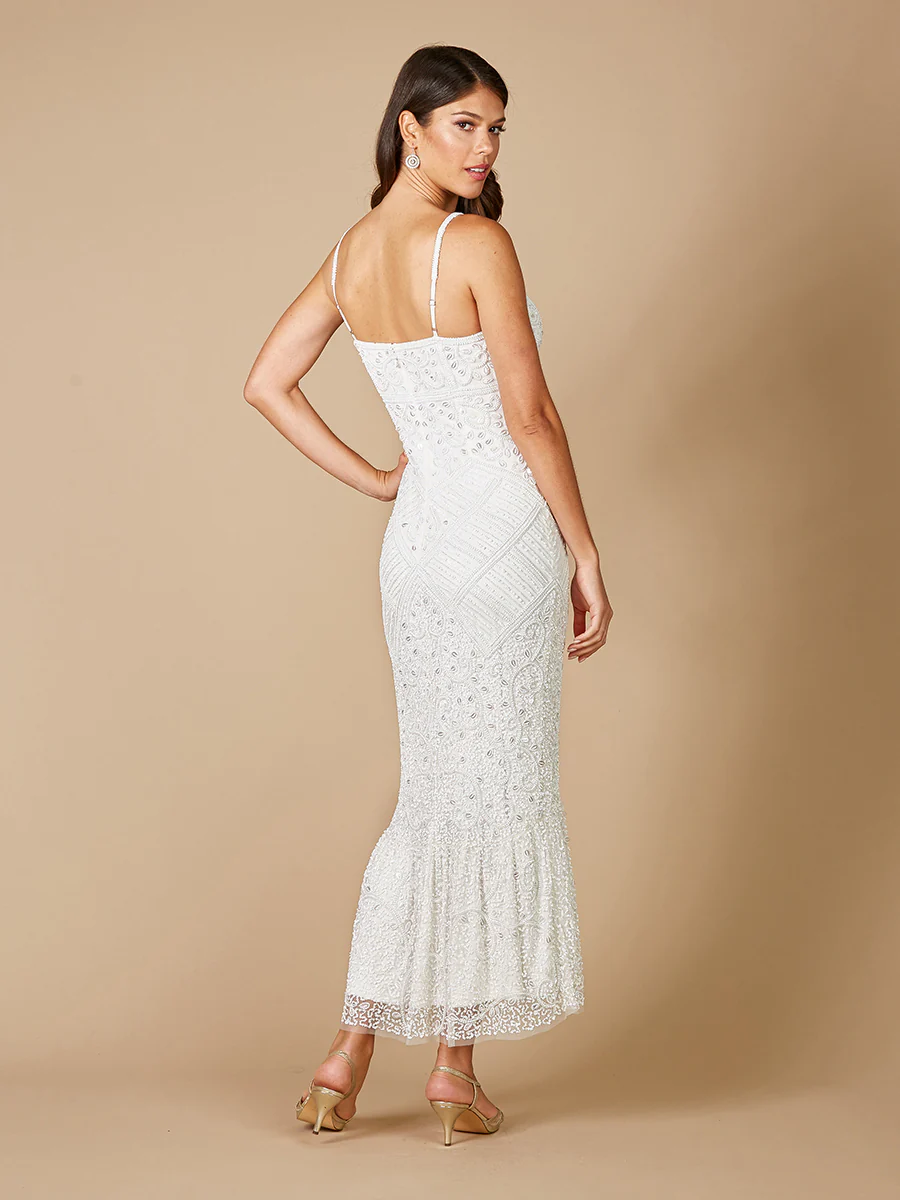Lara Fae V-Neck Spaghetti Strap Wedding Gown - Image 2