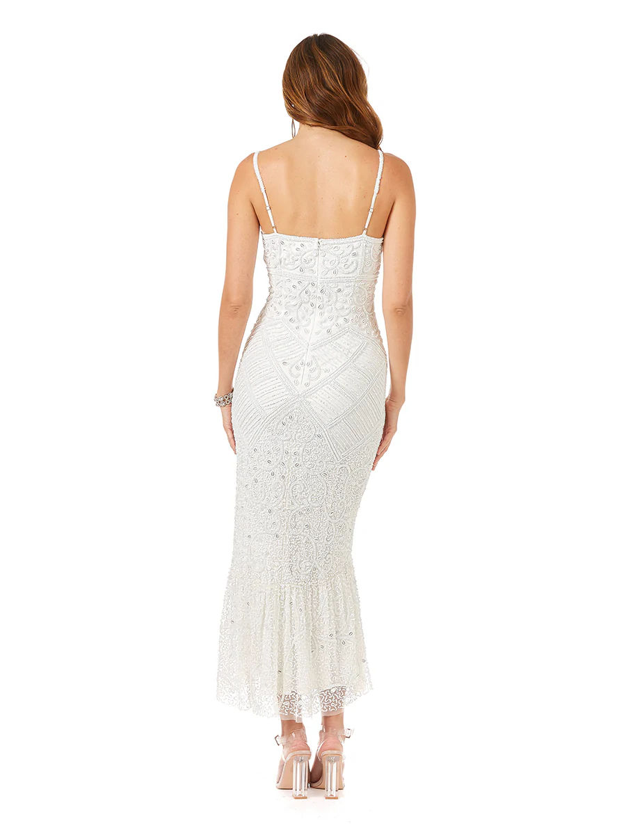 Lara Fae V-Neck Spaghetti Strap Wedding Gown - Image 4