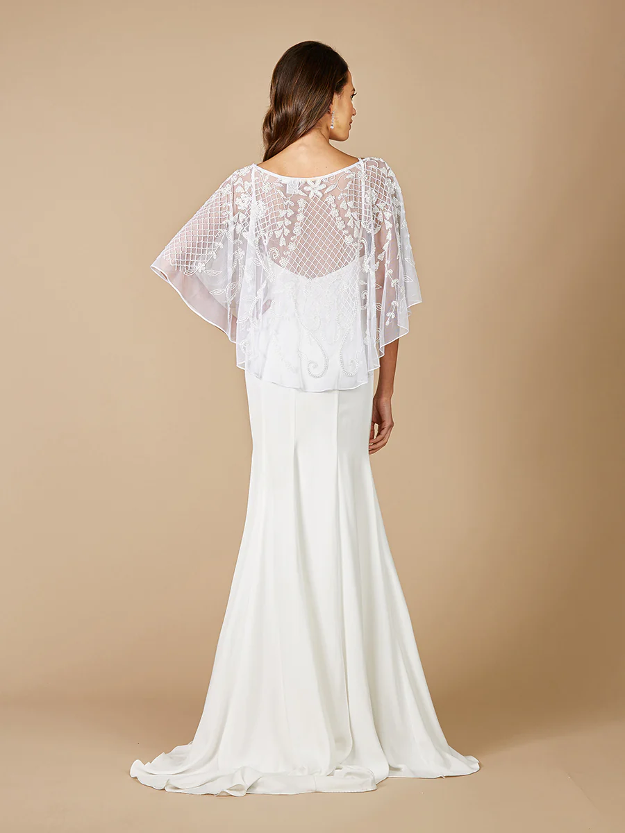 Georgina Beaded Pull-On Bridal Capelet - Image 2