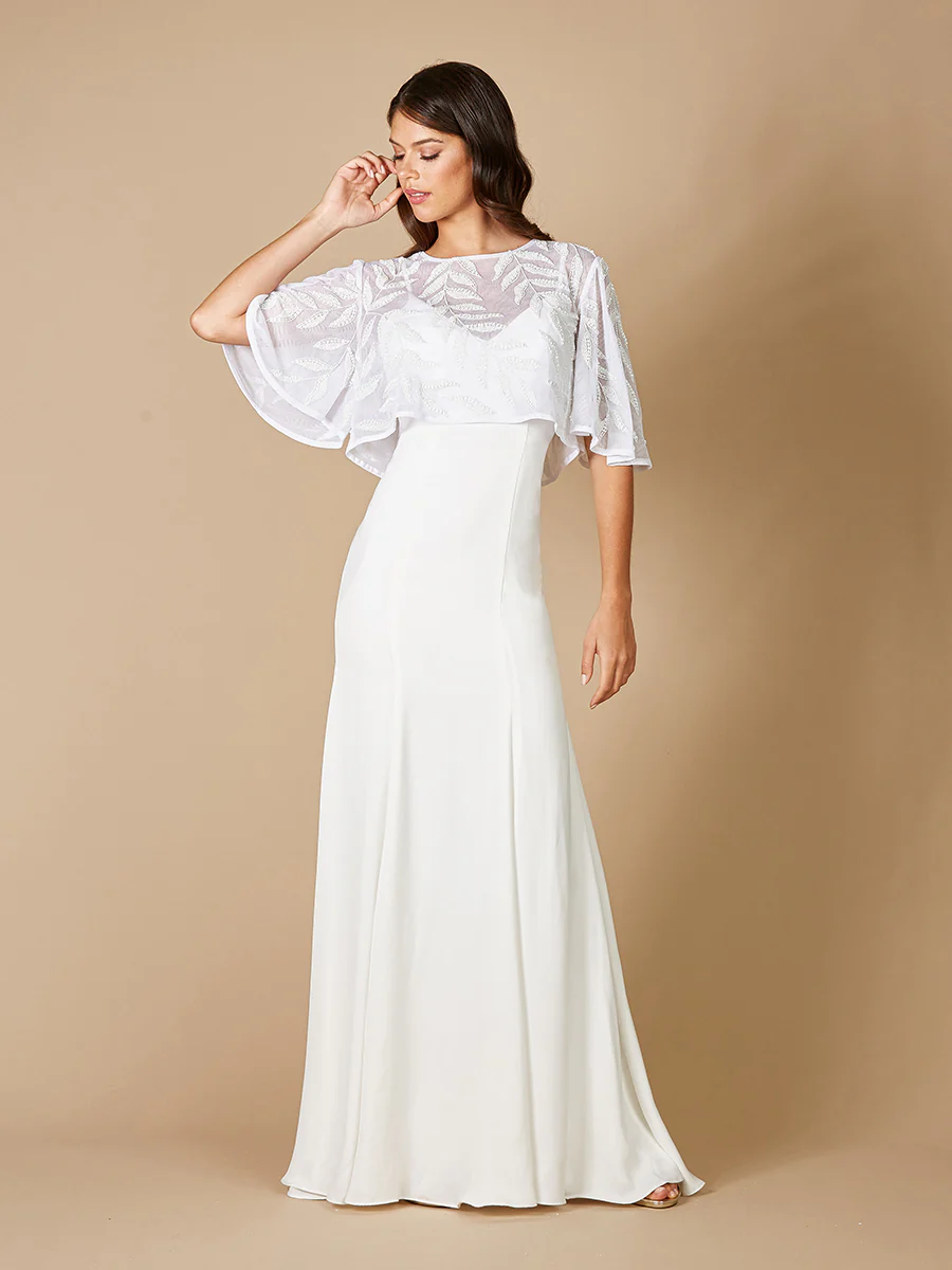 Gilly Boho Beaded Pull-On Bridal Capelet - Image 2