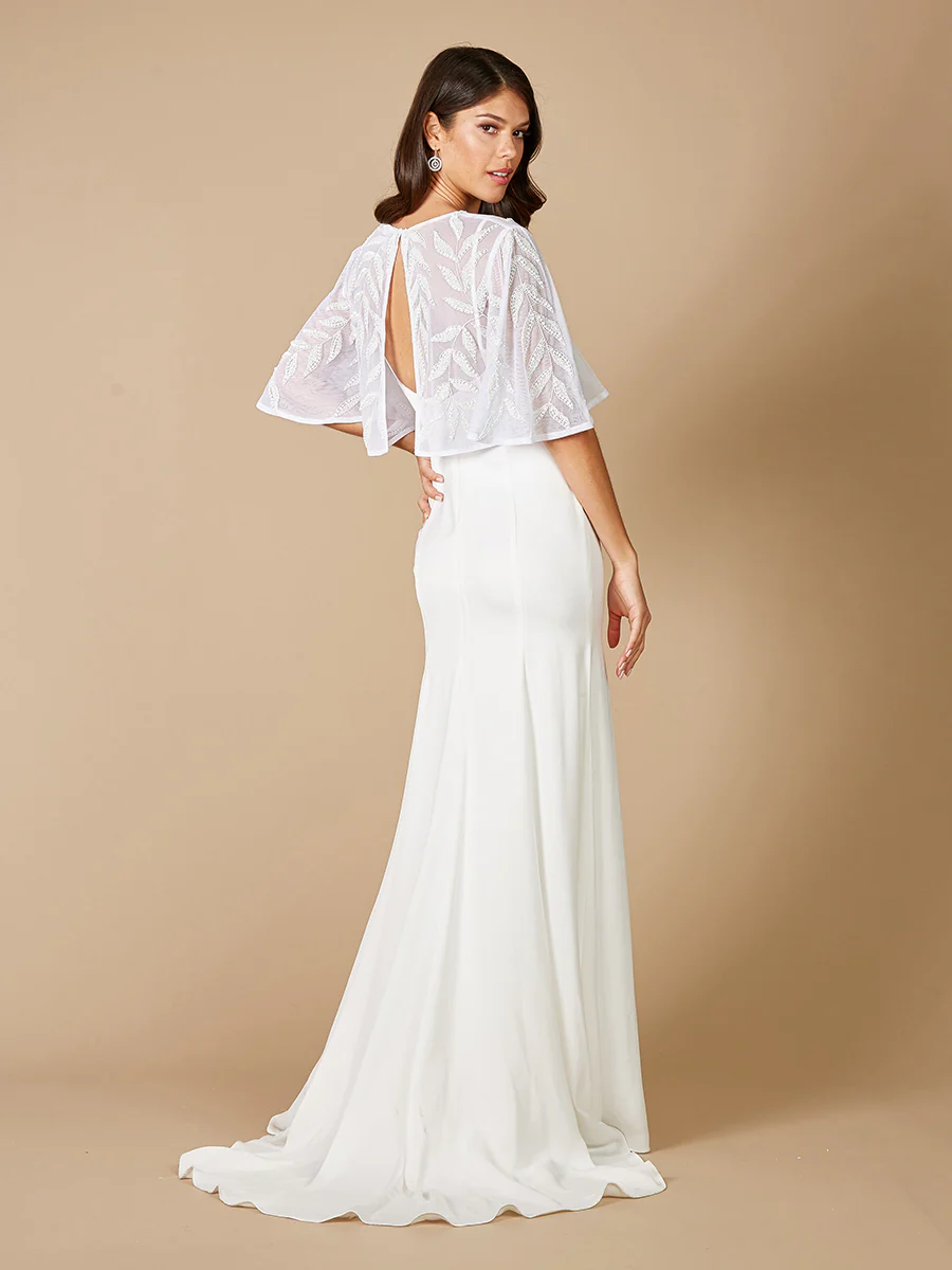 Gilly Boho Beaded Pull-On Bridal Capelet - Image 3
