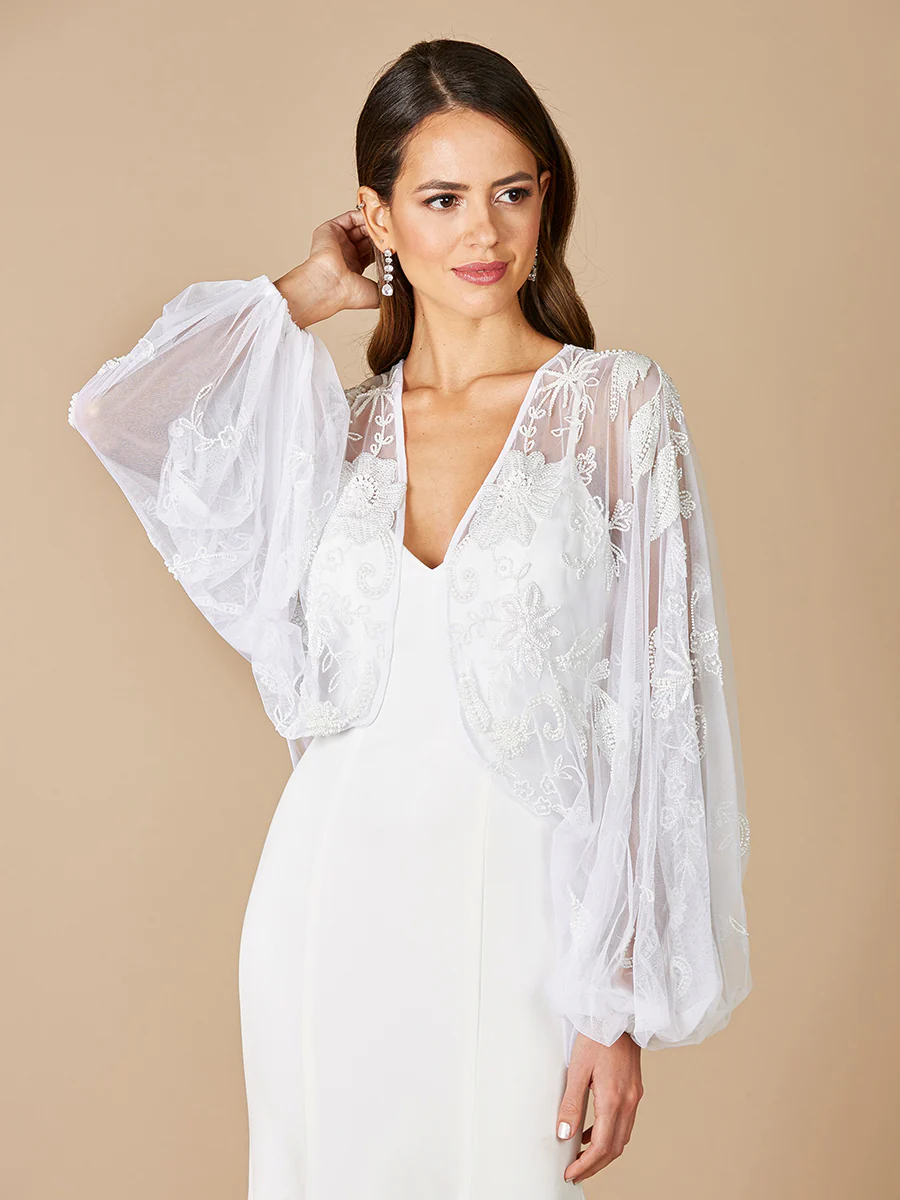 Gillian Beaded Bridal Jacket - Image 3