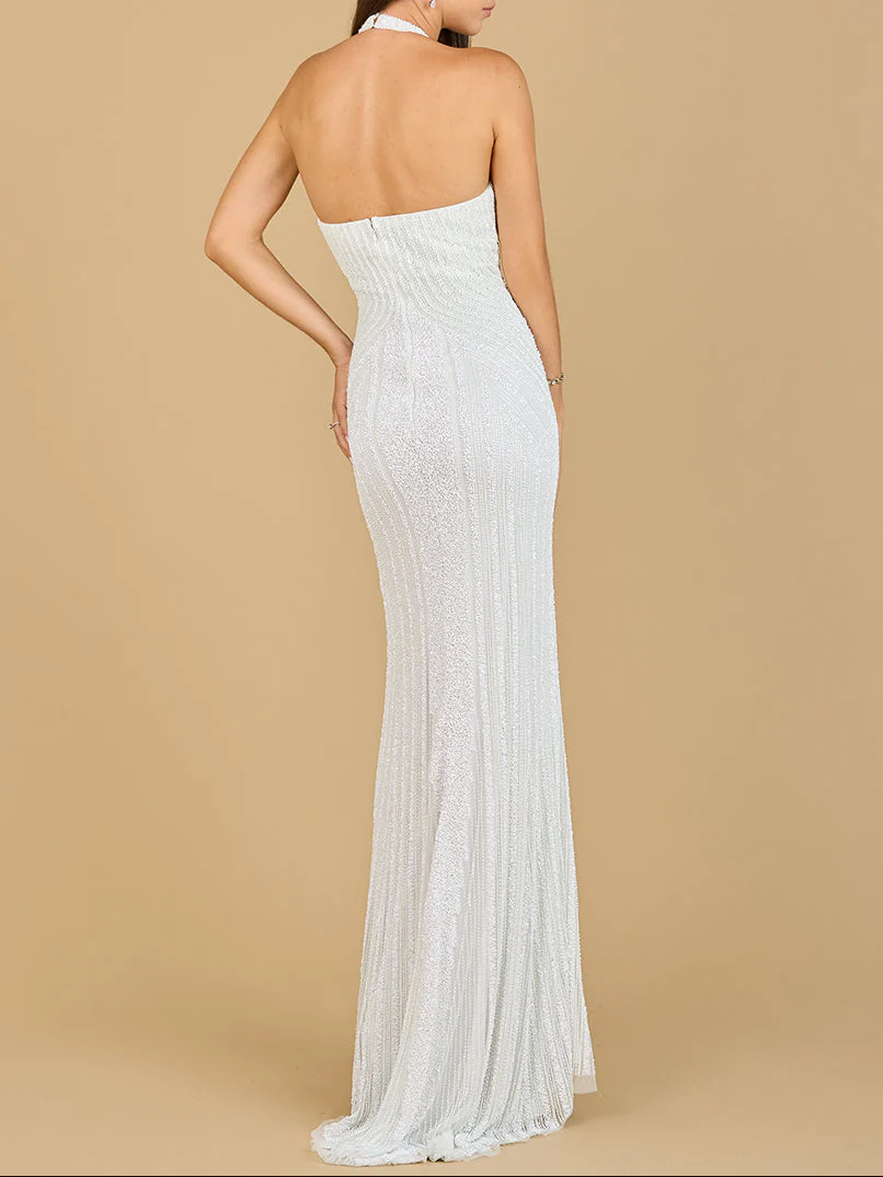 Halter Neck Dress with Keyhole - Image 2