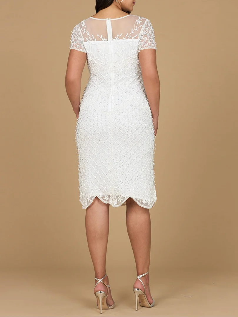 Beaded Midi Dress with Cap Sleeves - OUTLET - Image 2