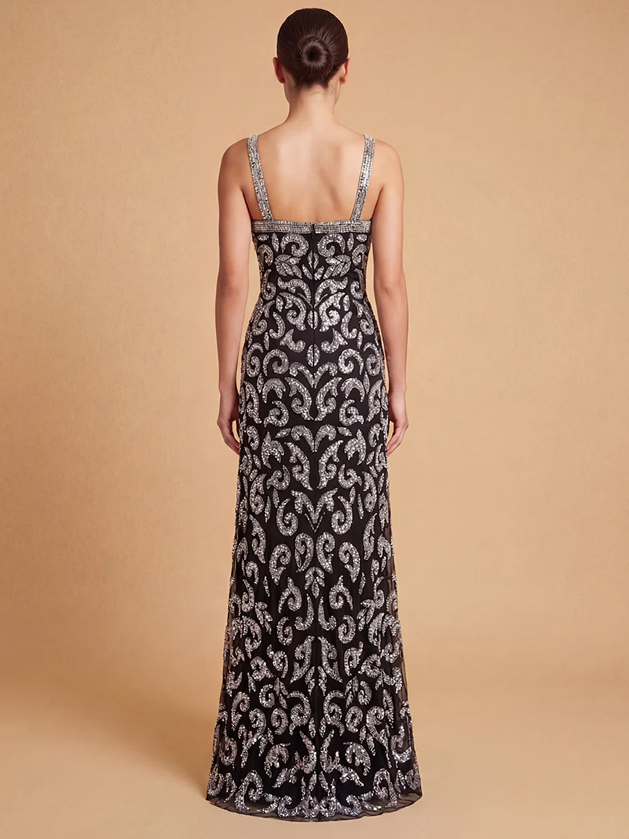 Beaded Cross Halter Dress | 9922 - Image 3