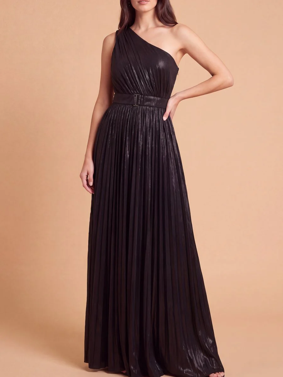 One Shoulder Metallic Dress | 28844 - Image 4