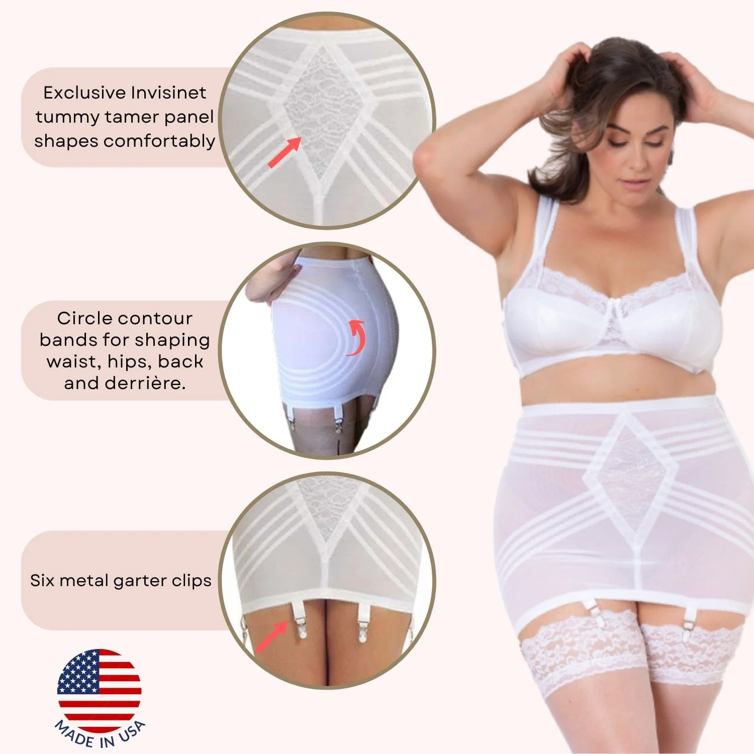 Waistline Open Bottom Breathable Power Mesh Fabric | Firm to Extra Firm Support - Style 1359 - Image 14