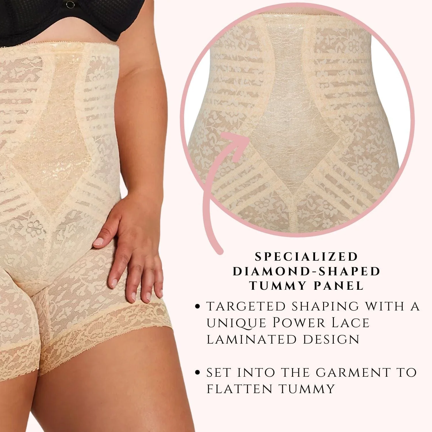 Style 6207 | No Roll High Waist Lace Thigh Slimmer with Extra Firm Support - Image 16