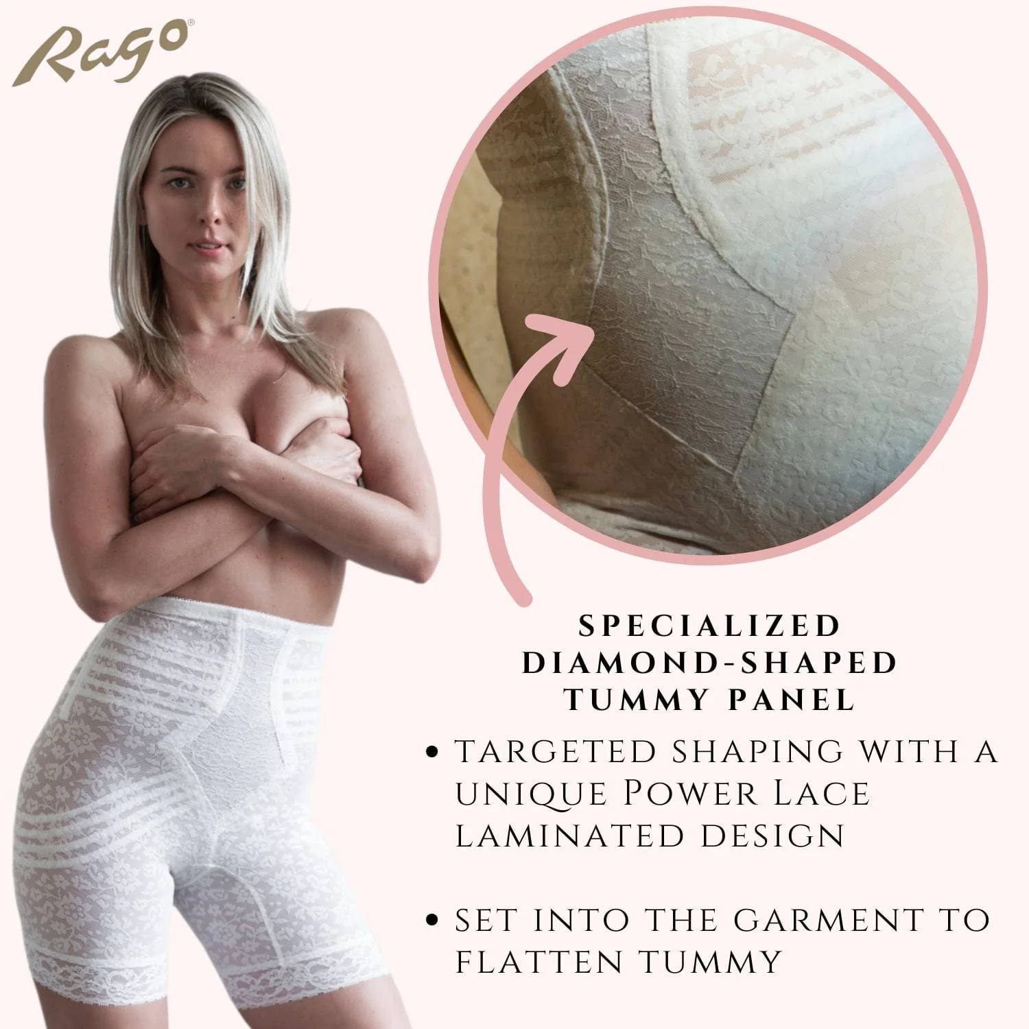 Style 6207 | No Roll High Waist Lace Thigh Slimmer with Extra Firm Support - Image 27