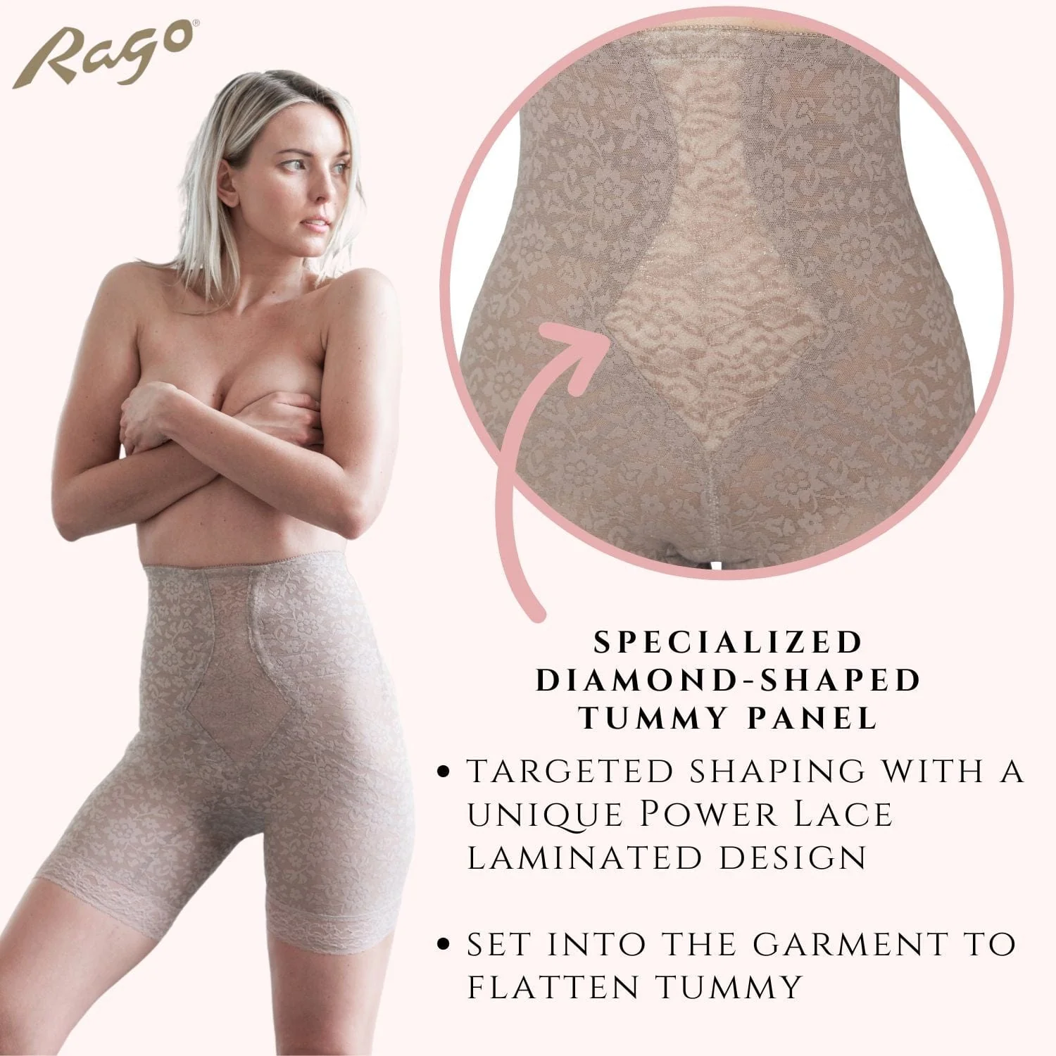 Style 6207 | No Roll High Waist Lace Thigh Slimmer with Extra Firm Support - Image 36
