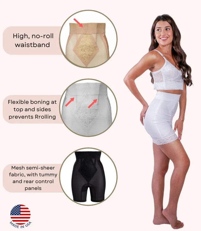 Style 696 | High Waist "No Top Roll" | Firm Control Girdle - Image 13