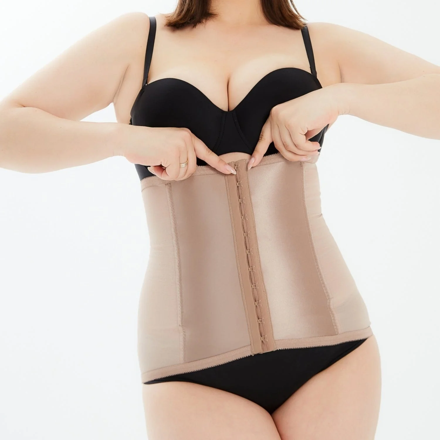 Shapette Powermesh Satin Panel Waist Cincher | Style 821